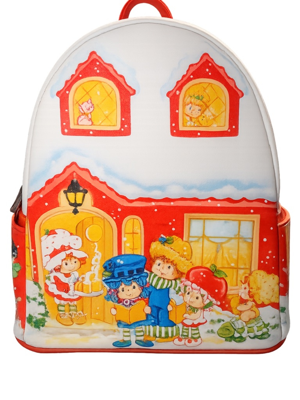 Loungefly White Red Strawberry Shortcake Holiday House Mini Backpack